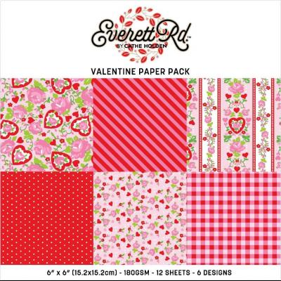 Everett Rd.by Cathe Holden Valentine - Roses And Hearts Paper Pack